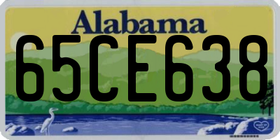 AL license plate 65CE638