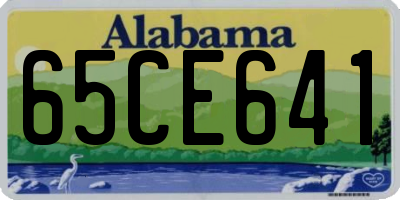 AL license plate 65CE641