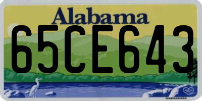 AL license plate 65CE643