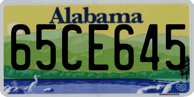 AL license plate 65CE645