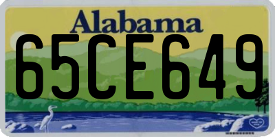 AL license plate 65CE649