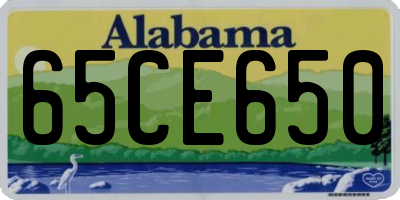 AL license plate 65CE650