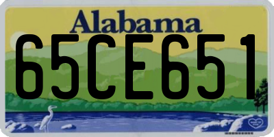 AL license plate 65CE651