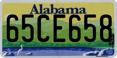 AL license plate 65CE658