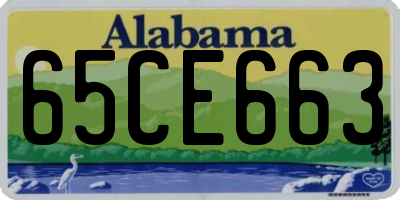 AL license plate 65CE663