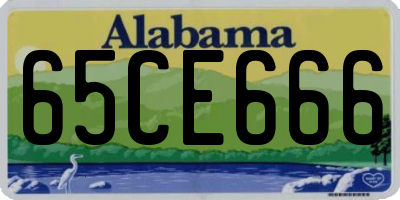 AL license plate 65CE666