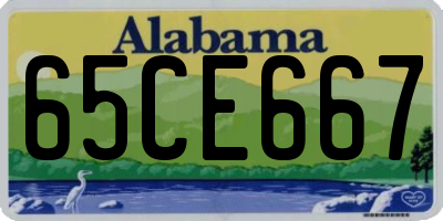 AL license plate 65CE667