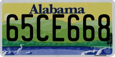 AL license plate 65CE668