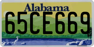 AL license plate 65CE669