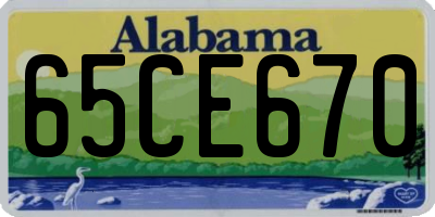 AL license plate 65CE670