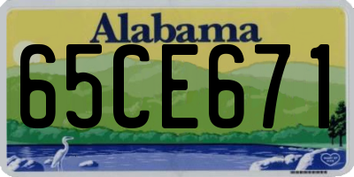 AL license plate 65CE671
