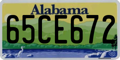 AL license plate 65CE672