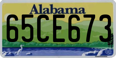 AL license plate 65CE673