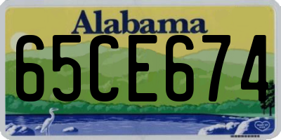 AL license plate 65CE674