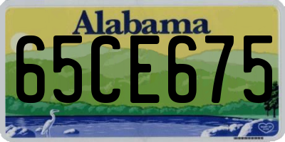 AL license plate 65CE675