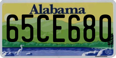 AL license plate 65CE680