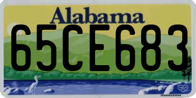 AL license plate 65CE683