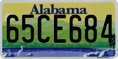 AL license plate 65CE684