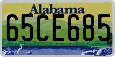 AL license plate 65CE685