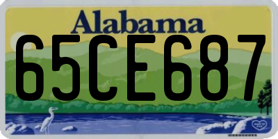 AL license plate 65CE687