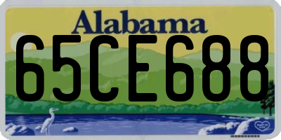 AL license plate 65CE688