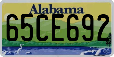 AL license plate 65CE692
