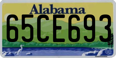 AL license plate 65CE693