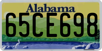 AL license plate 65CE698