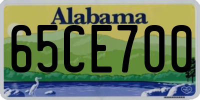 AL license plate 65CE700