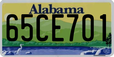 AL license plate 65CE701