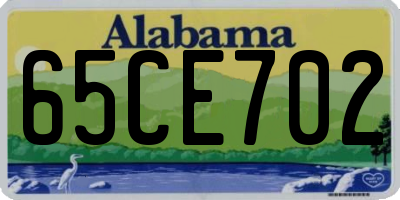 AL license plate 65CE702