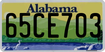 AL license plate 65CE703