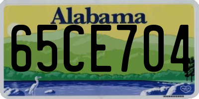 AL license plate 65CE704