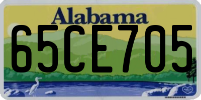 AL license plate 65CE705