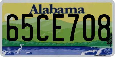 AL license plate 65CE708