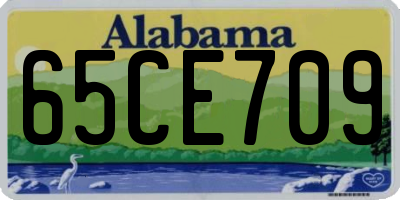 AL license plate 65CE709