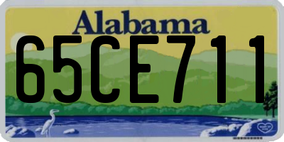 AL license plate 65CE711
