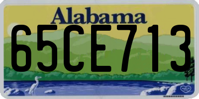 AL license plate 65CE713