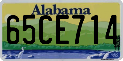 AL license plate 65CE714