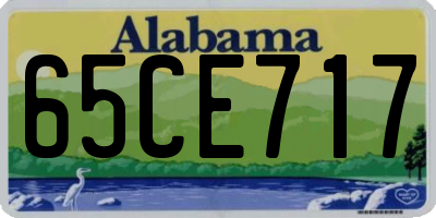 AL license plate 65CE717