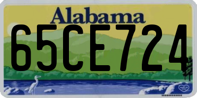 AL license plate 65CE724