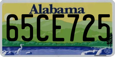 AL license plate 65CE725