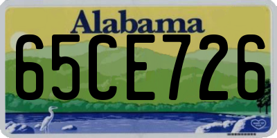 AL license plate 65CE726