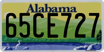 AL license plate 65CE727