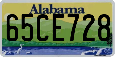 AL license plate 65CE728