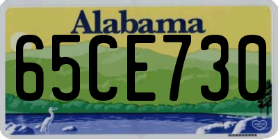 AL license plate 65CE730