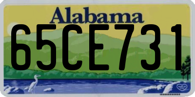 AL license plate 65CE731