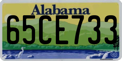 AL license plate 65CE733