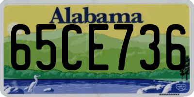AL license plate 65CE736