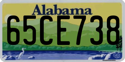 AL license plate 65CE738